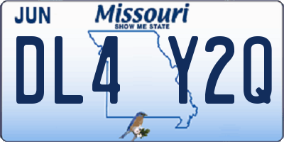MO license plate DL4Y2Q