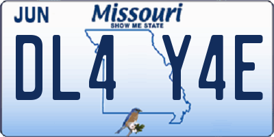 MO license plate DL4Y4E