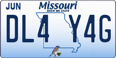 MO license plate DL4Y4G
