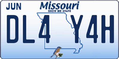 MO license plate DL4Y4H