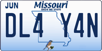 MO license plate DL4Y4N