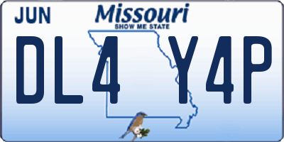 MO license plate DL4Y4P