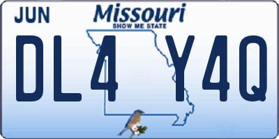 MO license plate DL4Y4Q