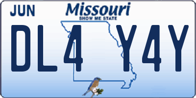 MO license plate DL4Y4Y