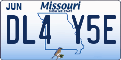 MO license plate DL4Y5E