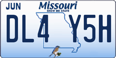 MO license plate DL4Y5H
