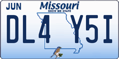 MO license plate DL4Y5I