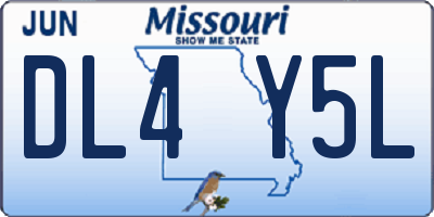 MO license plate DL4Y5L