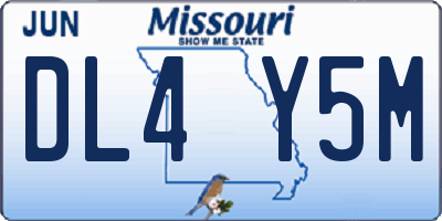 MO license plate DL4Y5M