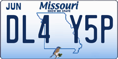 MO license plate DL4Y5P