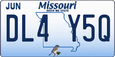 MO license plate DL4Y5Q