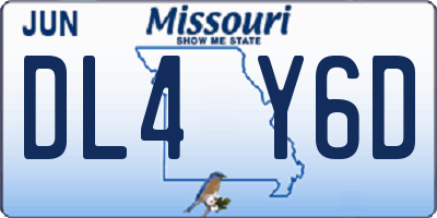 MO license plate DL4Y6D