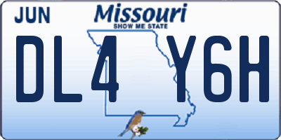 MO license plate DL4Y6H