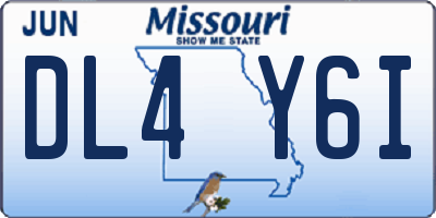 MO license plate DL4Y6I