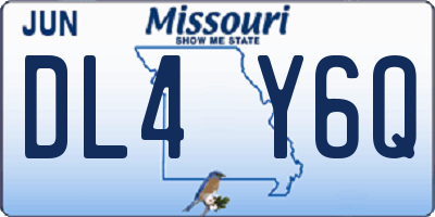 MO license plate DL4Y6Q