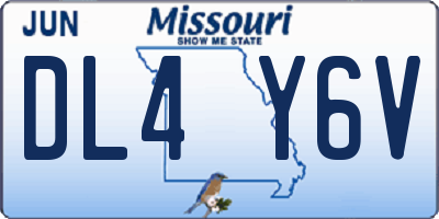 MO license plate DL4Y6V