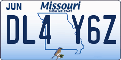 MO license plate DL4Y6Z