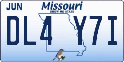 MO license plate DL4Y7I