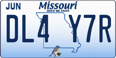 MO license plate DL4Y7R