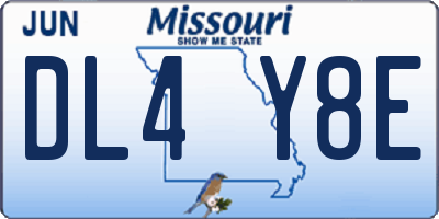 MO license plate DL4Y8E