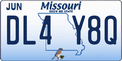 MO license plate DL4Y8Q