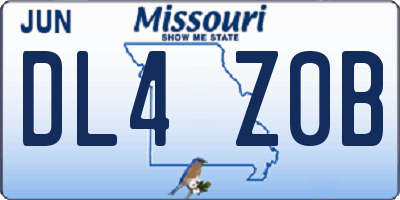 MO license plate DL4Z0B