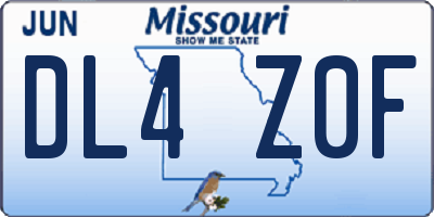 MO license plate DL4Z0F