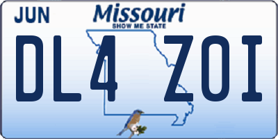 MO license plate DL4Z0I