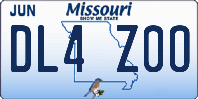 MO license plate DL4Z0O