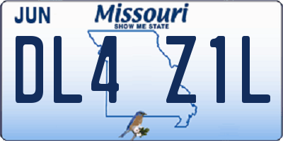 MO license plate DL4Z1L