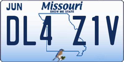 MO license plate DL4Z1V