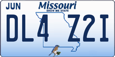 MO license plate DL4Z2I