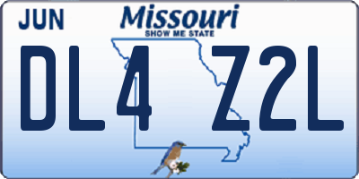 MO license plate DL4Z2L