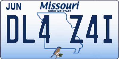 MO license plate DL4Z4I