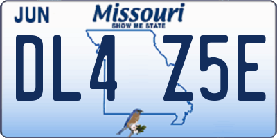 MO license plate DL4Z5E