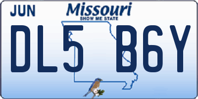MO license plate DL5B6Y