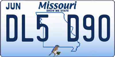 MO license plate DL5D9O