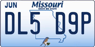 MO license plate DL5D9P