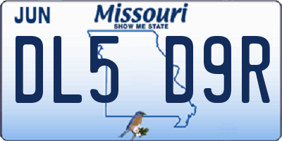 MO license plate DL5D9R