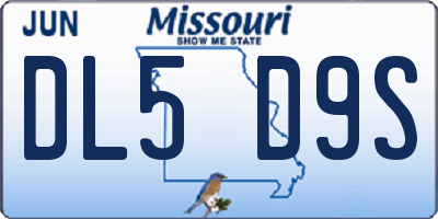 MO license plate DL5D9S