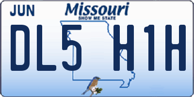 MO license plate DL5H1H