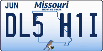 MO license plate DL5H1I