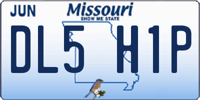 MO license plate DL5H1P