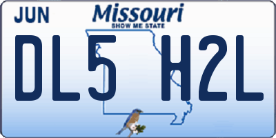 MO license plate DL5H2L