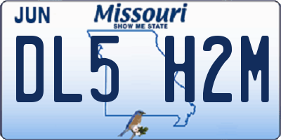 MO license plate DL5H2M