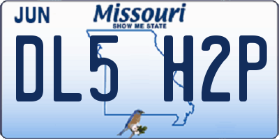 MO license plate DL5H2P