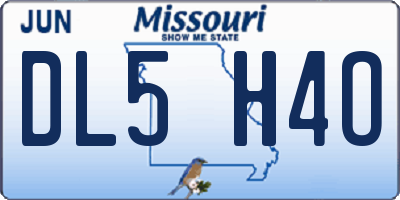 MO license plate DL5H4O