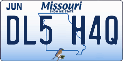 MO license plate DL5H4Q
