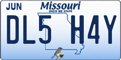 MO license plate DL5H4Y
