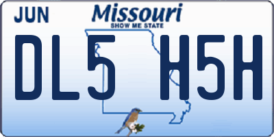 MO license plate DL5H5H